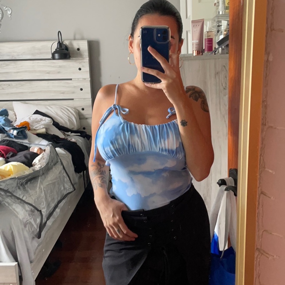 Light blue bodysuit